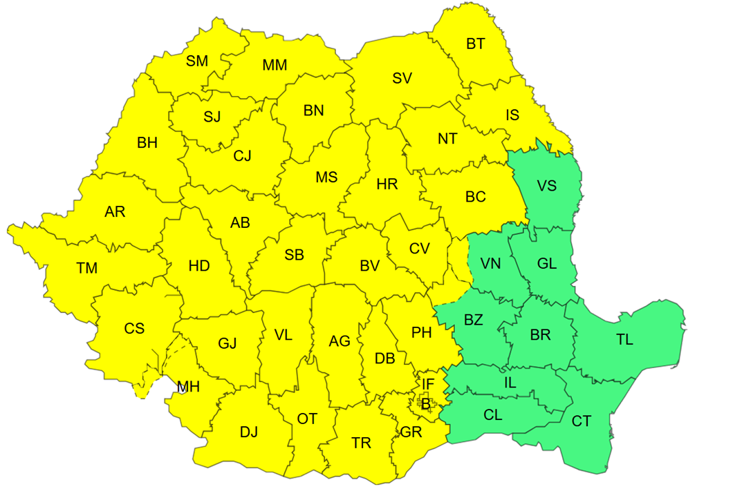 caniculă Aradul cod galben