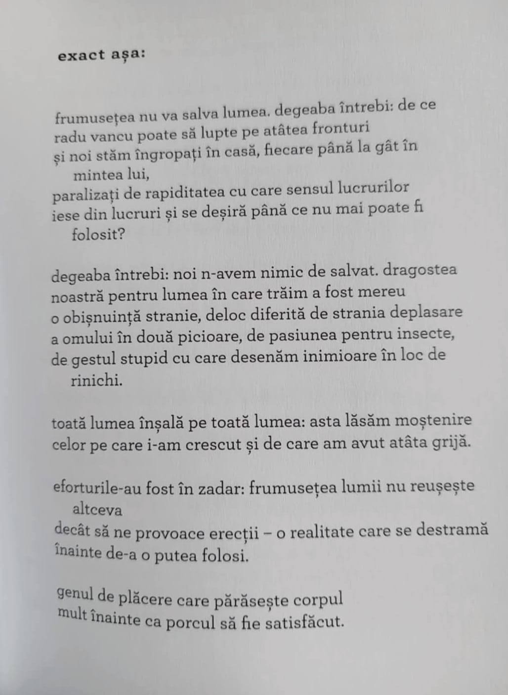 dan coman Lipsa de greutate a lumii poezie