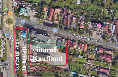 google maps puz kaufland și teren scos la licitație