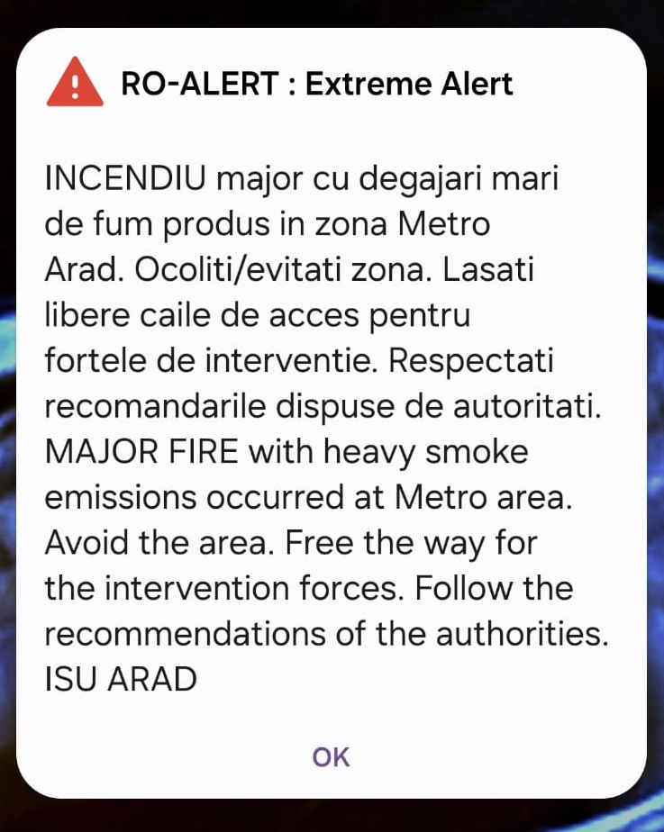 ro-alert incendiu calea radnei