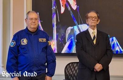 Astronautul Dumitru Prunariu și criticul de artă Radu Varia, la Arad (4)