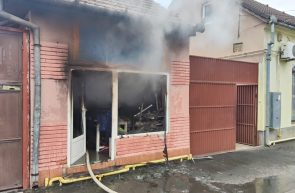 Incendiu la un magazin second-hand din Grădiște