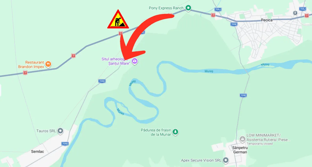 Restricții de trafic pe DN7, în județul Arad - deviere pe DJ 709D (1).webp