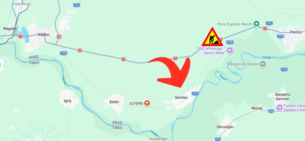 Restricții de trafic pe DN7, în județul Arad - deviere pe DJ 709D (2).webp