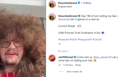 UTA Arad - promovare virală neașteptată într-o postare a unui celebru fan Manchester United (2)
